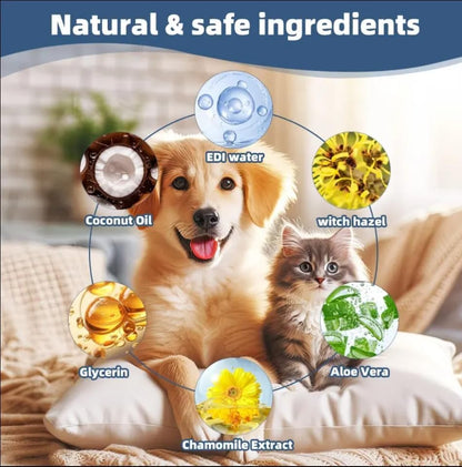 Dog Teeth Cleaning Finger Wipes, 100pcs Pet Dental Care Finger Wipes for Dogs and Cats Removing Plaque and Tartar Buildup, Freshens Breath -- Safe Ingredients Disposable No-Rinse Pet Finger Toothbrush