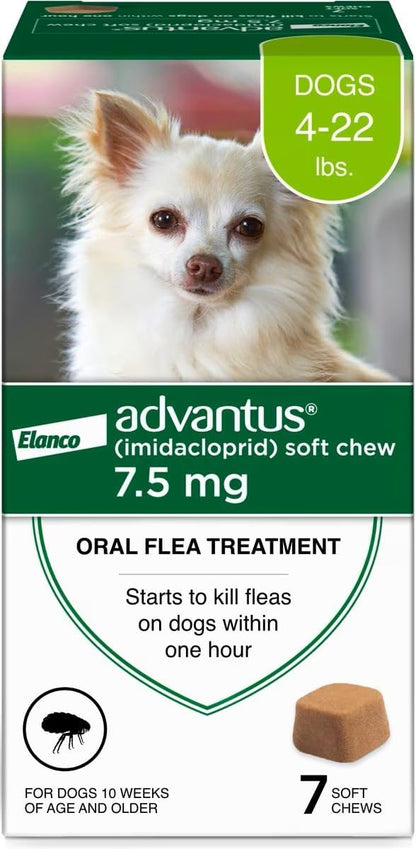Advantus Dog Fast Acting Oral Flea Treatment Soft Chews Dogs 4 - 22 lbs. | 7 ct.