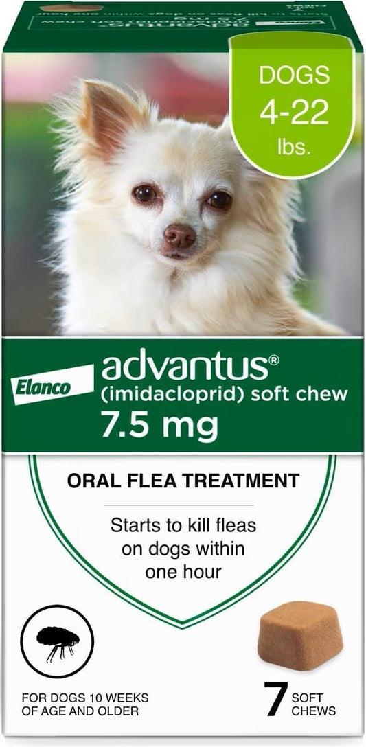 Advantus Dog Fast Acting Oral Flea Treatment Soft Chews Dogs 4 - 22 lbs. | 7 ct.