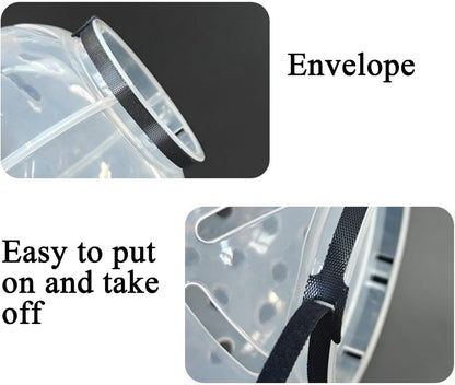 Feline Bubble Muzzle – Small Pet Size Face Guard, Grooming Protection Hood, Anti Bite Restraint | See Through Ventilated Cover for Bath Wash Shedding Nail Care Handling Travel Use