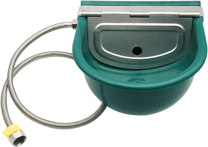 Automatic Water Bowl, Livestock Waterer for Cattle Dog Horse Goat Sheep, Outdoor Animal Drinking Water Trough Bowl with Float Valve (39.37 Inch Pipe)