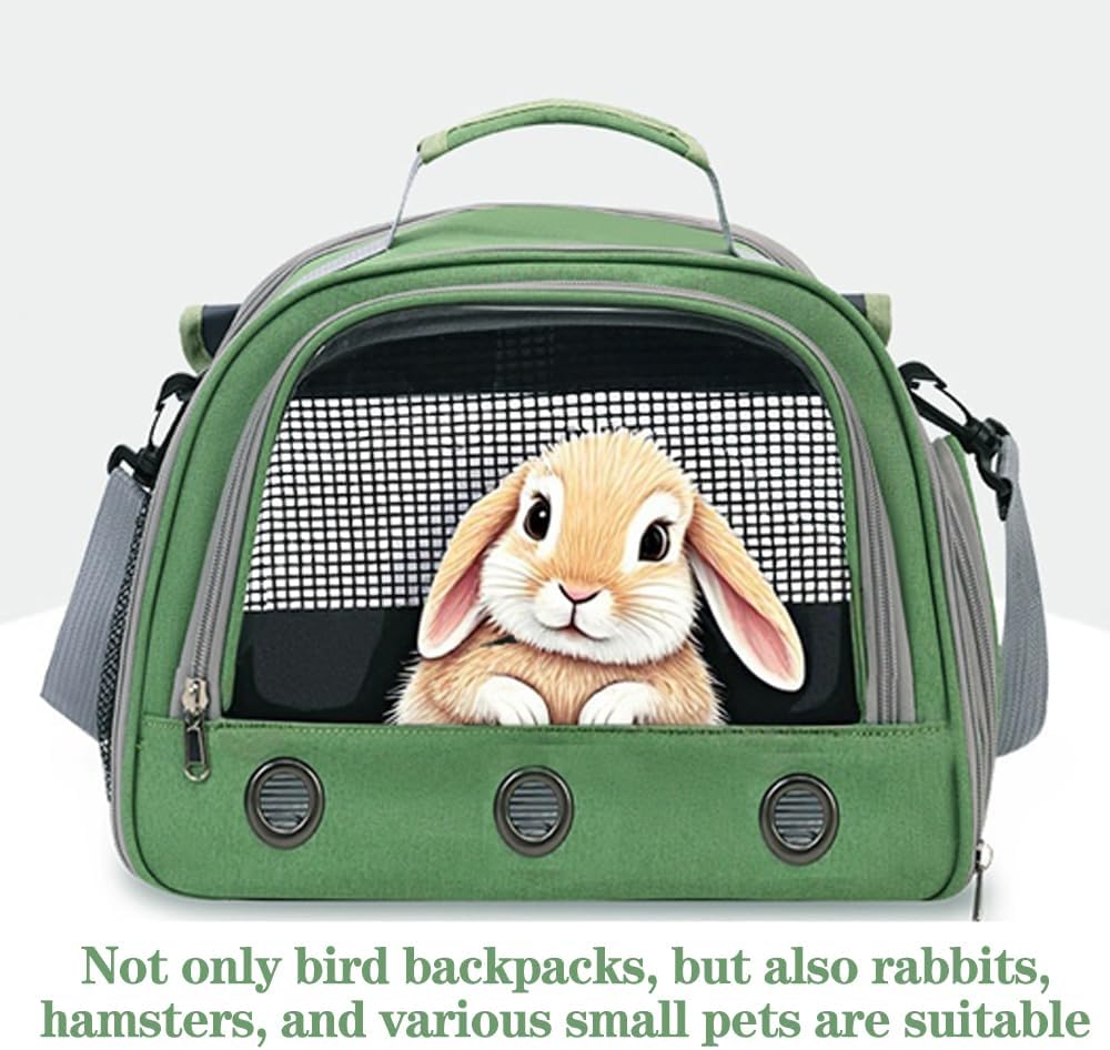 Bird Carrier Travel Cage with Perch, Food Bowl,Pet Backpack,Parrot Carrier,Small Animal Car Bag,Bird Cages for Parakeets, Ideal for Small Animals & Puppies
