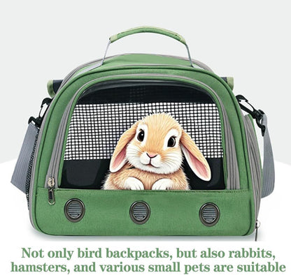 Bird Carrier Travel Cage with Perch, Food Bowl,Pet Backpack,Parrot Carrier,Small Animal Car Bag,Bird Cages for Parakeets, Ideal for Small Animals & Puppies