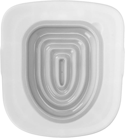 Cat Toilet Training Kit Cat Toilet Trainer Kit for Teach Cat to Use Toilet Cat Toilet Training System Universal Reusable Kitty Toilet Training Kit (White Tray, 1 Gray Inner