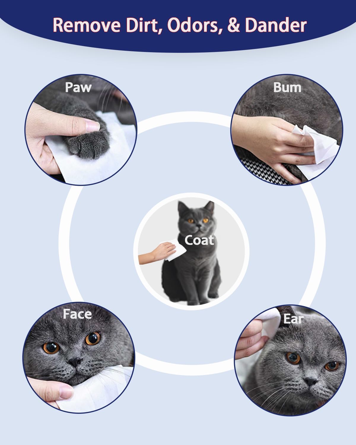 Dog Wipes for Paws, Butt, Face & Tear Stains – 320ct Unscented Hypoallergenic Pet Wipes for Dogs & Cats – Extra Thick, Rinse-Free Deodorizing Grooming Wipes for Muddy Paws, Allergies, Bedtime & Travel