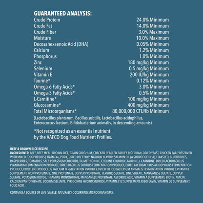 Amazon Brand - Wag Adult Premium Nutrition Dry Dog Food, Supports Stomach and Skin Health, Beef and Brown Rice, 30 lb Bag