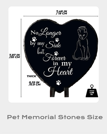 Cat Memorial Garden Stone Pet Loss Sympathy Gift, Bereavement Remembrance Plaque for Passing Away of Cat - in Memory Outdoor Funerary Grave Marker