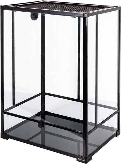REPTI ZOO 24" x 18" x 36" Reptile Tall Glass Terrarium Rainforest Habitat Double Hinge Door with Screen Ventilation 67 Gallon Reptile Terrarium Easy Assembly