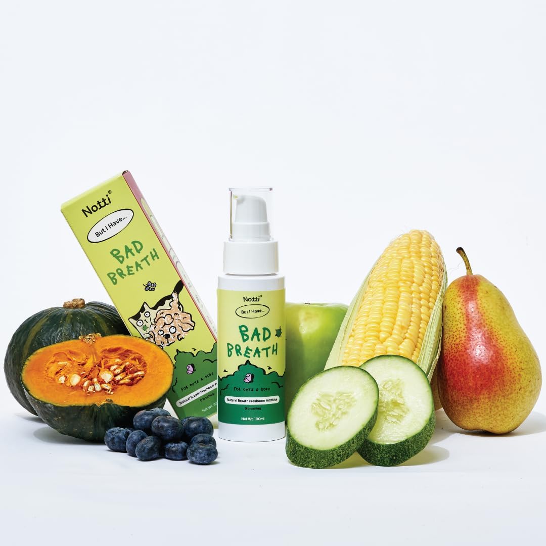 Notti Dental Fresh Advanced Plaque and Tartar Spray - Oral Care Spray - Water Additive - Pet Dental Care - No Toothpaste No Toothbrush - Eliminate Bad Dog and Cat Bad Breath - Freshen Breath