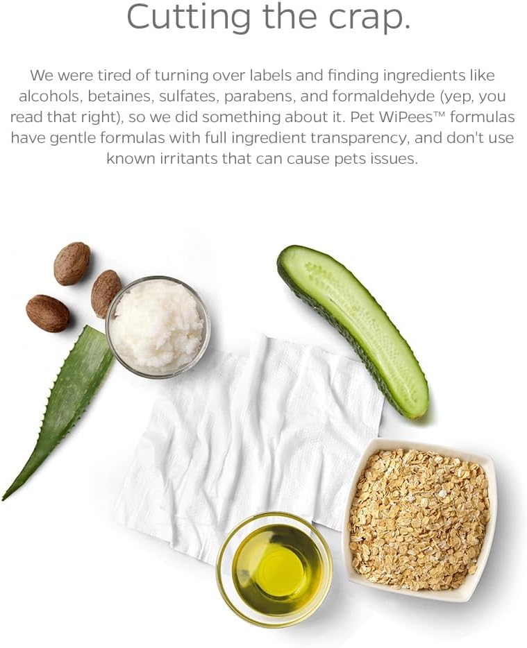 Pet Parents® Pet WiPees™ Dog All Purpose + Allergy Dog Wipes, Pet Wipes for Dogs, Puppy Wipes & Paw Wipes, Large Dog Wipes (100 Count (Pack of 4), Natural)