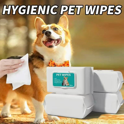 Pet Cleaning and deodorizing Anal Gland Hygiene Wipes for Dogs and Cats, Low allergenic, Cleans and moisturizes, for Grooming Paws, Body, and Rear, Fragrance-Free, 80+10+10 Value-Convenient Combo Pack