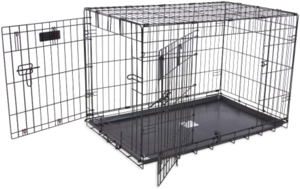 Precision Pet Products Two Door Provalue Wire Dog Crate, 36 Inch, For Pets 50-70 lbs, With 5-Point Locking System