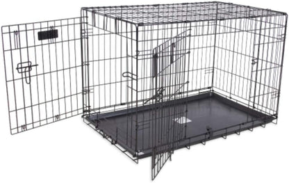 Precision Pet Products Two Door Provalue Wire Dog Crate, 36 Inch, For Pets 50-70 lbs, With 5-Point Locking System