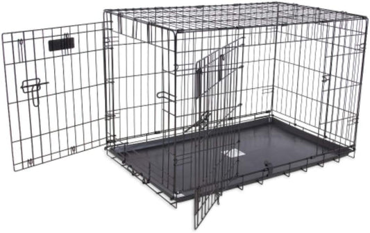 Precision Pet Products Two Door Provalue Wire Dog Crate, 36 Inch, For Pets 50-70 lbs, With 5-Point Locking System