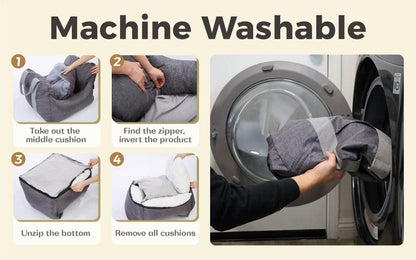 PET AWESOME Dog Car Seat, Puppy Booster Seat, Travel Carrier Bed for Small and Medium Pets