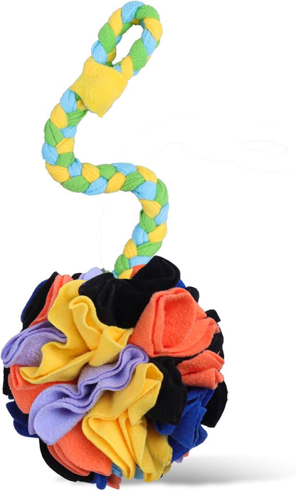 Snuffle Ball Dog Rope Toy, Tug of War Rope Toys for Small Medium Dogs, Interactive Dog Chew Toys Puppy Training Pull Toy for Exercise & Interactive Play Games (Halloween)