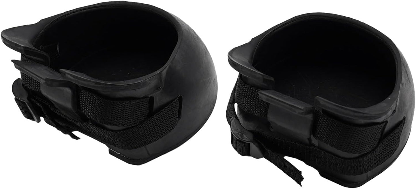 Injury Prevention 2pc Non Slip Rubber Horse Boot Set With Protective Features(L)