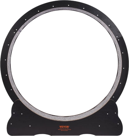 VEVOR Cat Exercise Wheel, 43.3" Large Treadmill for Indoor Cats, Running Wheel With Detachable Carpet & Teaser for Running/Walking/Training, Suitable for Most Cats Black