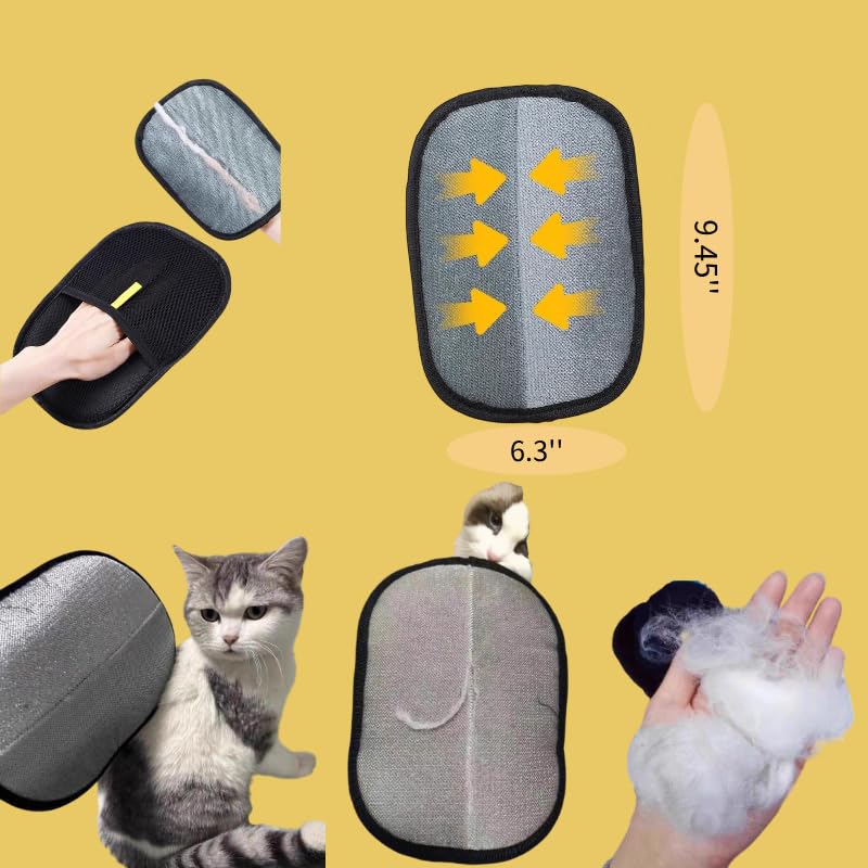 4 Pack stainless steel flea comb for cats and dogs - pet hair remover brush, grooming combs & tear stain remover for pets and owners