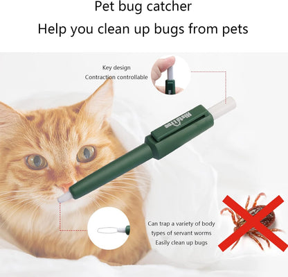 Pets Lice Catching Pen Portable Dog Ticks Removal Tweezer Pet Grooming Supplies Puller Removal Easy to Use