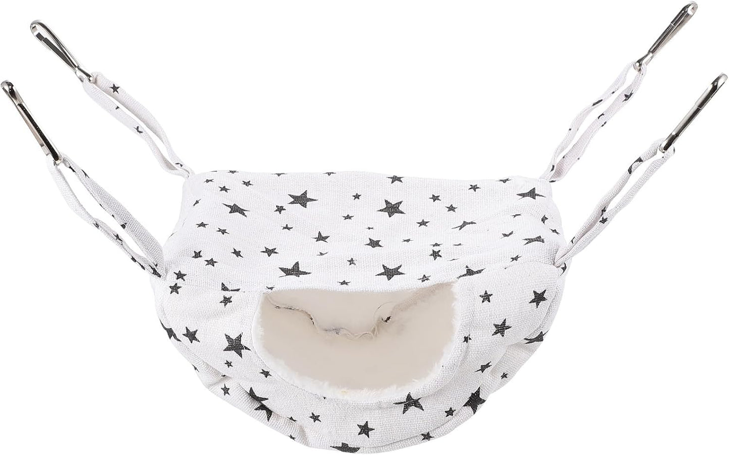 Small Animal Hanging Bed and Pet Warm Hanging Hammock with Light Star Pattern Soft Cozy Sleep Nest for Small Animals Cage Accessory