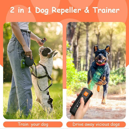 Anti Barking Device, 3X Emitter Power with 3X Stronger Coverage Most Effective Dog Bark Deterrent, Most Effective Training, User-Friendly, Dog Whistle to Stop Barking, Barking Silencer, Rechargeable