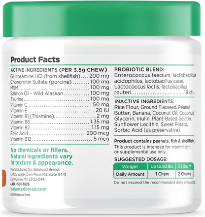 Balanced Breed Dog Health Bundle – All-in-1 Vitamins + Probiotics & Digestive Enzymes (2 × 60 Soft Chews)