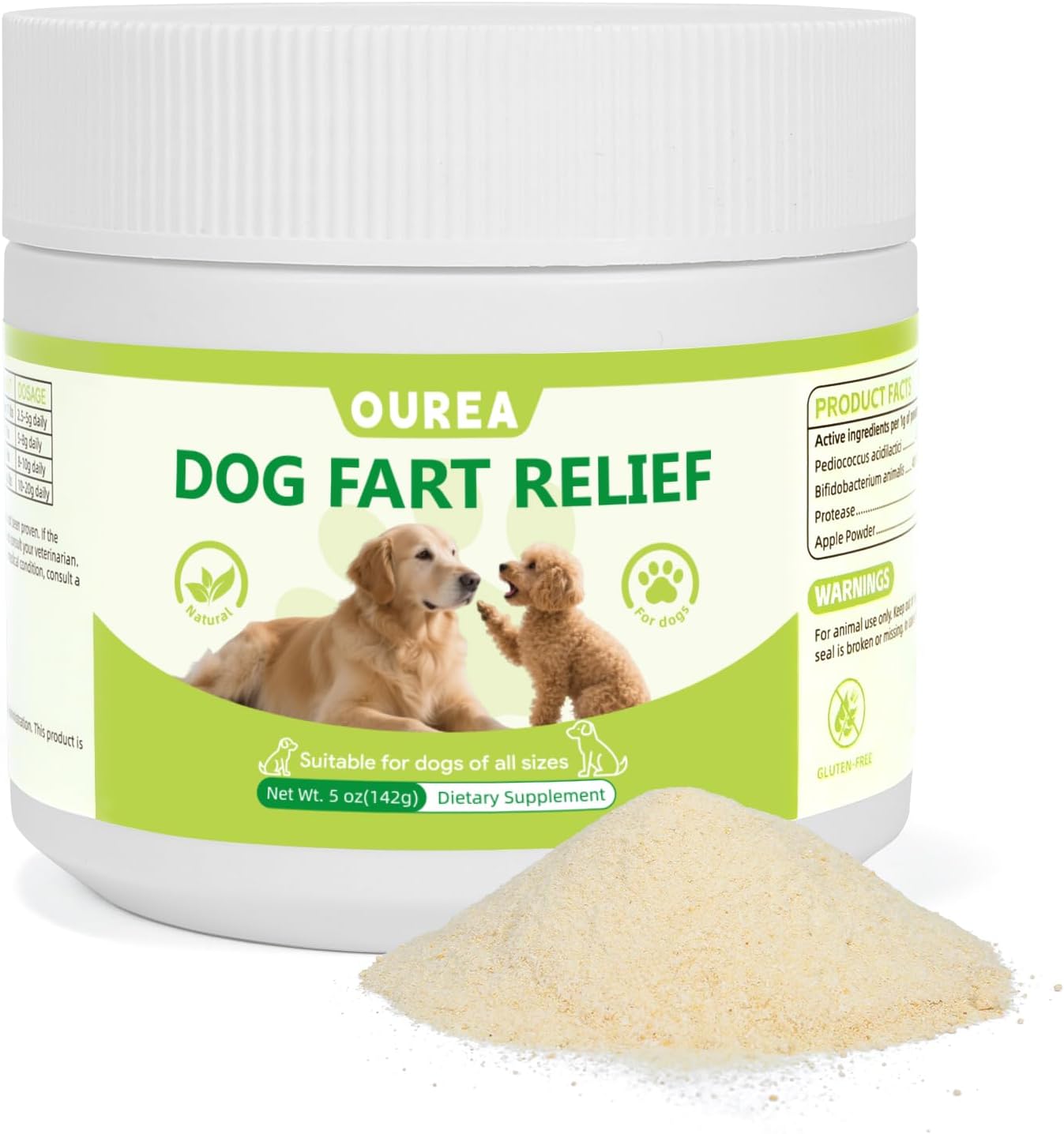 Dog Fart Remedy, Relief Smelly Farts with 4B CFU Pediococcus Acidilactici Probiotics, Digestive Enzymes, Dog Gas Relief to Help Gas & Bloating, Dogs Farts Relief, Dogs Gut Health Digestive Support