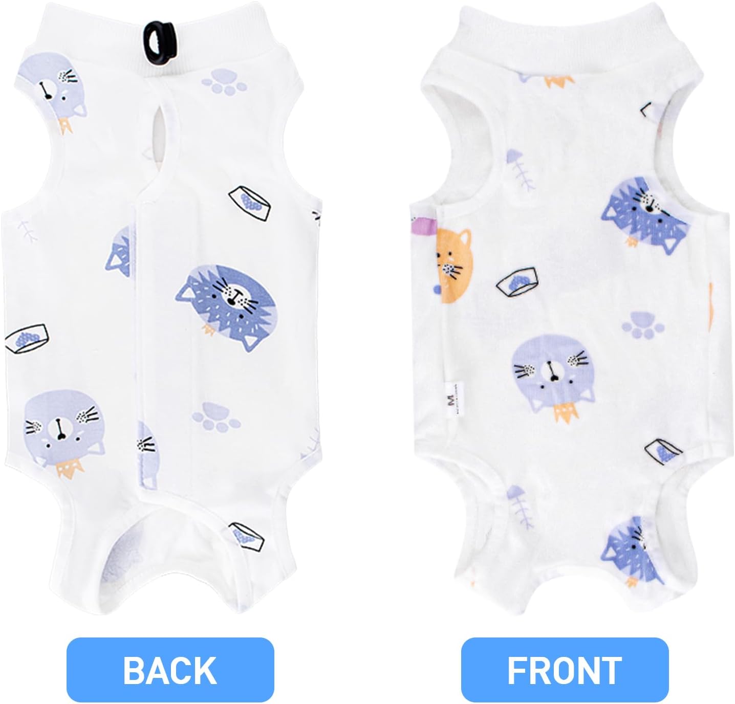 Coppthinktu Cat Recovery Suit Female, Breathable Cat Onesie After Surgery Female for Abdominal Wounds or Skin Diseases, Surgery Recovery Suit Kitten Onesie After Spay Wear Anti Licking