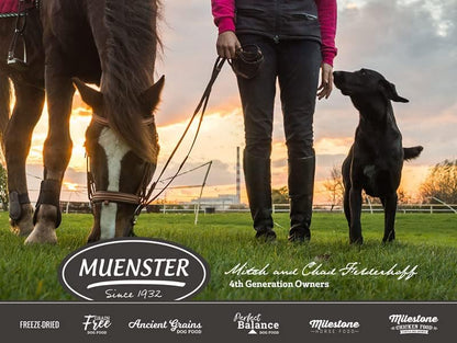 Muenster Adult Dry Dog Food - 22lb Bag Ancient Grain w/Ocean Fish & Freeze-Dried Meatballs Barnyard Chicken Recip