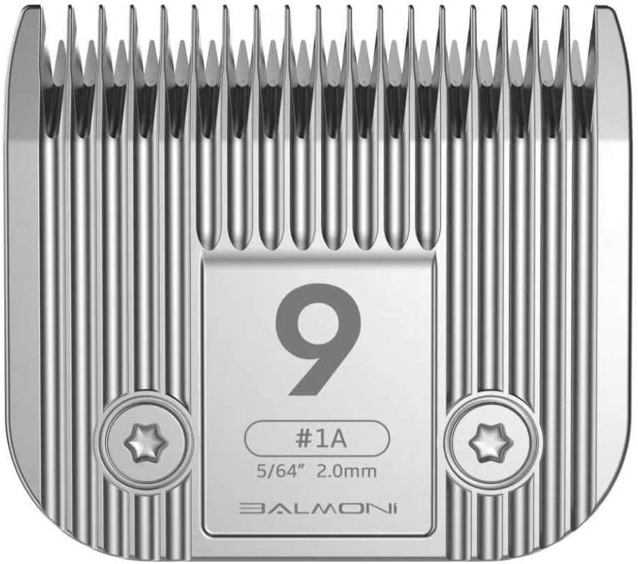 Professional A5#9 Detachable Clipper Blade – 2mm (5/64”) – Powder Metallurgy + Titanium-Ceramic, Low-Heat High-Precision – Fits Wahl, Andis, Oster, Heiniger A5 Clippers