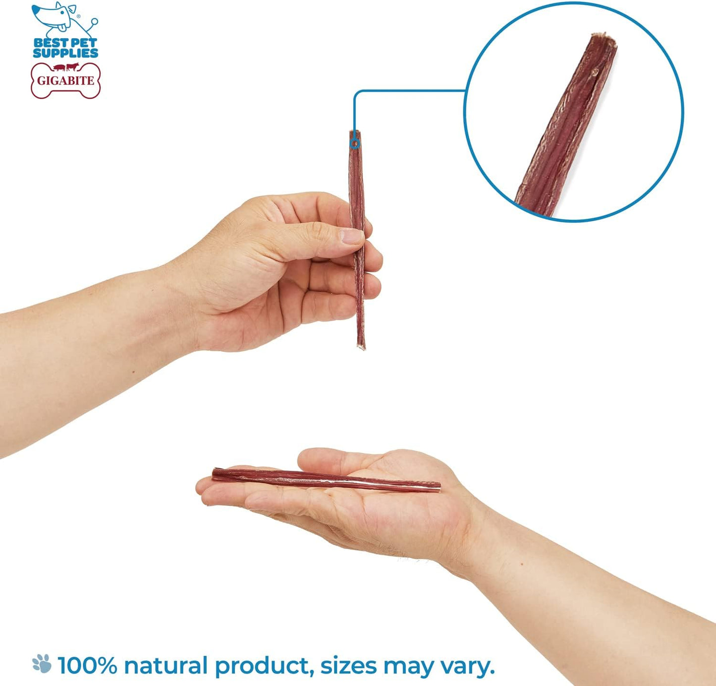 GigaBite 6 Inch Slim Odor-Free Bully Sticks (25 Pack) - All Natural, Free Range Beef Pizzle Dog Treat by Best Pet Supplies