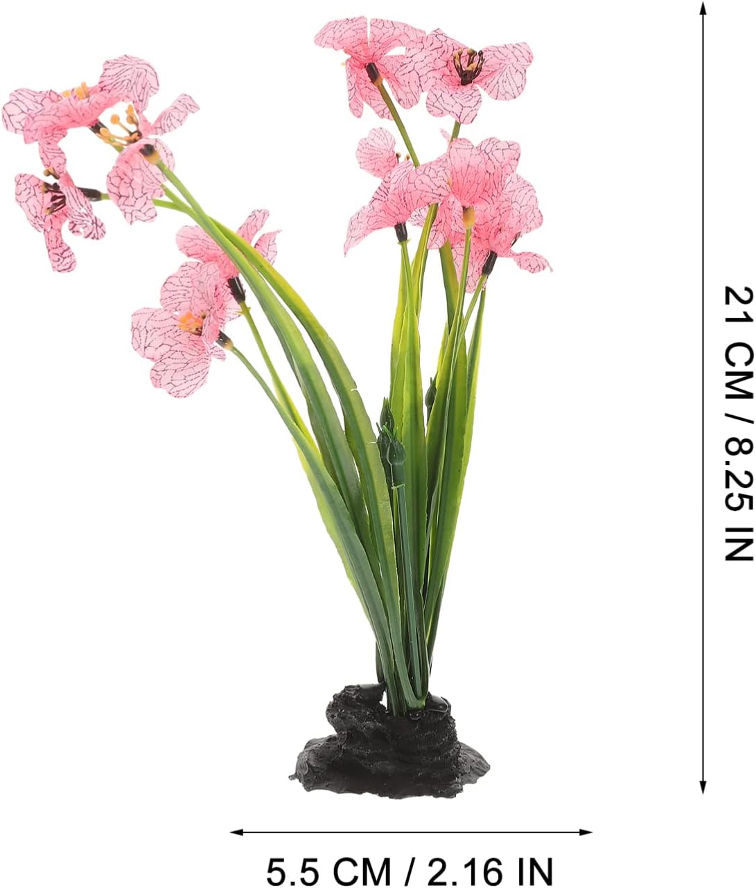 CLISPEED 2Pcs Fish Tank Decorations Realistic Plastic Plants Aquarium Artificial Aquatic Plant for Fish Tank Landscaping Aquarium Decoration (Pink)