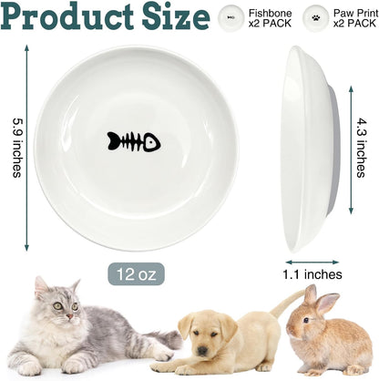 BNOSDM Raised Cat Slow Feeder Bowl and Non Skid Cat Food Bowls for Cats and Dogs