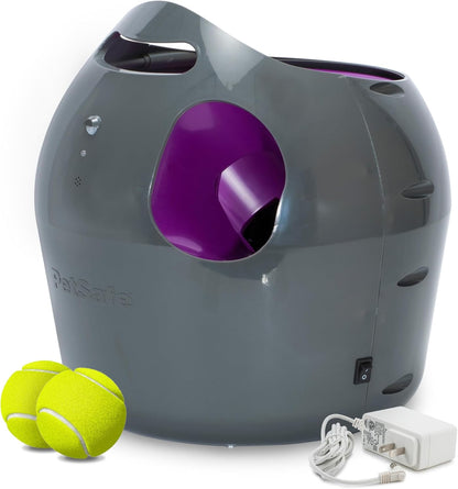 PetSafe Automatic Ball Launcher - Interactive Fetch Game - Hands-Free Fetch Training - Adjustable Range - Includes Tennis Balls - Indoor Outdoor Play - Motion Sensors - Automatic Sleep Mode