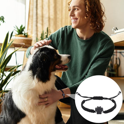 UNICRAFTALE Adjustable 3/4~3 inch Pet Memorial Bracelet 304 Stainless Steel Cremation Jewelry with Paw Print Design Complete Tool Kit for Ashes Keepsake Gift for Pet Loss