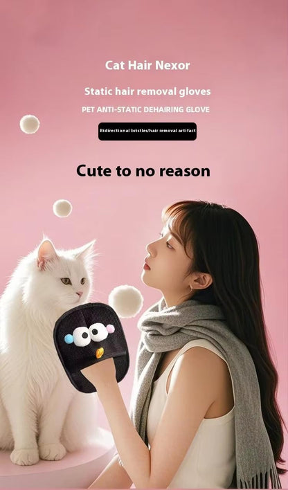 Pet Hair Removal Glove Premium Electrostatic for Dogs & Cats – Reusable Grooming Mitt for Shedding Control – Gentle Fur Remover for Long & Short Hair – Soft, Non-Slip Deshedding Tool