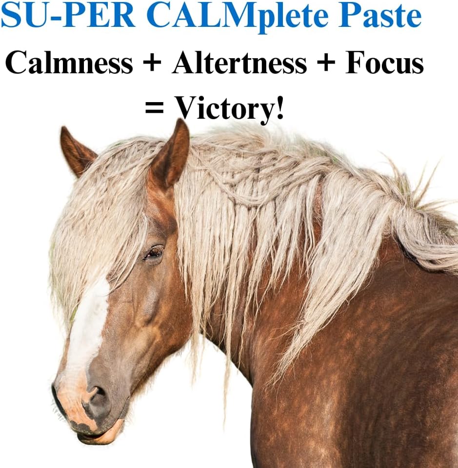 SU-PER CALMplete Horse Calmer Paste - Helps Maintain Calmness & Balanced Behavior - Calming Paste for Horses - 80CC, (2 Pack)