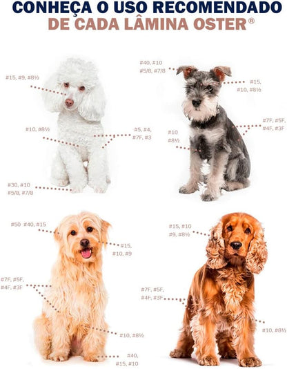 Oster Professional Pet & Dog Grooming Blades - Size 40 Detachable Clipper Blades - Replacement for Oster A6, Golden A5, Turbo A5, Power Max & PowerPro Ultra - for Veterinary Surgical Prep