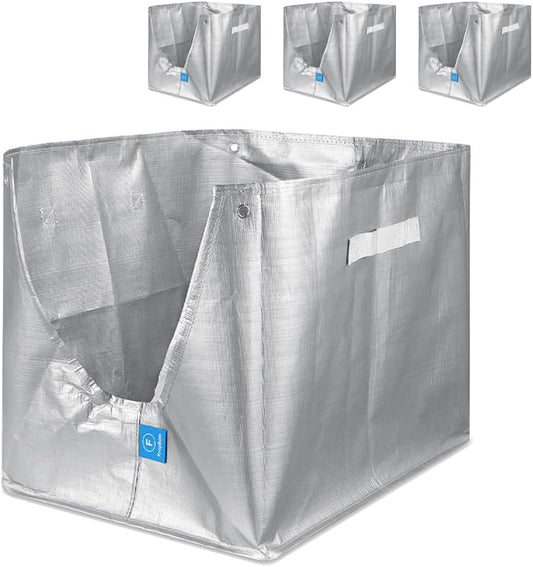 4 Pack Litter Box Liners F Compatible with Flip Litter Box Liner Type F, Reusable Liner Type-F with Carrying Handles