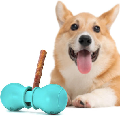 Bully Stick Holder for Dogs, Chew Holder, Prevent Choking Safety Device (Green, Large)