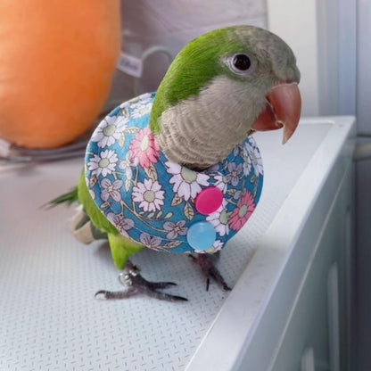 Bird Collar - Anti-Bite Elizabethan Recovery Cone Feather Plucking Protector Skin-Friendly Neckwear for Parakeets Conures Cockatiels Lovebirds Budgies Cockatoos African Grey Random Color (M)