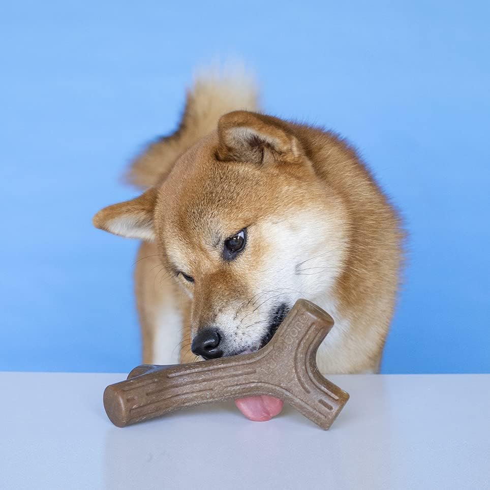 Lumabone Real Bacon Medium 4-Pack Durable Dog Chew Toys for Aggressive Chewers, Made in USA – Wishbone, Ring Stuffer, Dental Chew, Stick