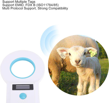 Garosa Dual Frequency Pet ID Reader 134.2kHz 125kHz Handheld Microchip Scanner with OLED Screen Bluetooth USB for Animal Shelter Veterinary Clinic Pet Owner