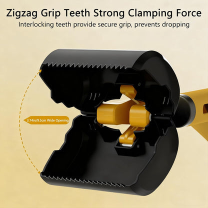 Pooper Scooper with Handle 14”, No Touch Waste Pickup Tool for Large Medium Small Dogs,Portable for Lawn Grass Dirt Gravel, Includes 1 Rolls Waste Bags (Yellow)