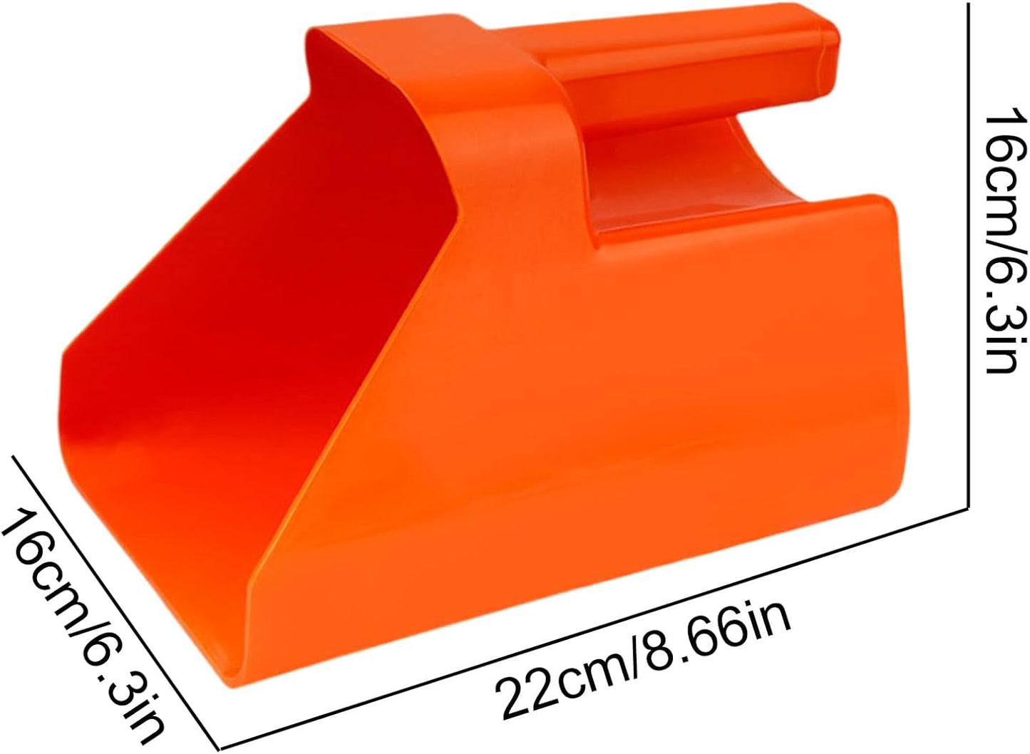 Feed Scoop – Heavy-Duty Livestock Scop, Large Scoop | Farm Grain Shovel, Food Holder, Stackable Feeding Tool, Animal Care Accessory, Strong Daily Supply for Horses, Goats, Sheep, Poultry Feed