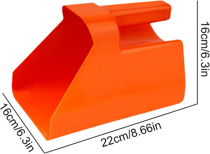 Feed Scoop – Heavy-Duty Livestock Scop, Large Scoop | Farm Grain Shovel, Food Holder, Stackable Feeding Tool, Animal Care Accessory, Strong Daily Supply for Horses, Goats, Sheep, Poultry Feed