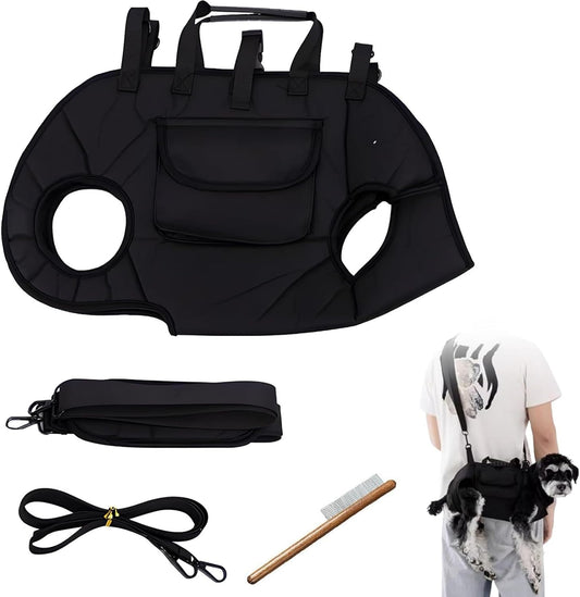Dog Lift Harness for Large Dogs, Full Body Support Sling with Adjustable Control Handle for Senior or Injured Pets, Hands Free Shoulder Pet Carrier(Black,XL)
