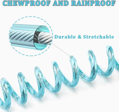 WYuZe 5FT Puppy Leash + Chew Proof Dog Leash with Shock Absorption for Small Dogs, Blue