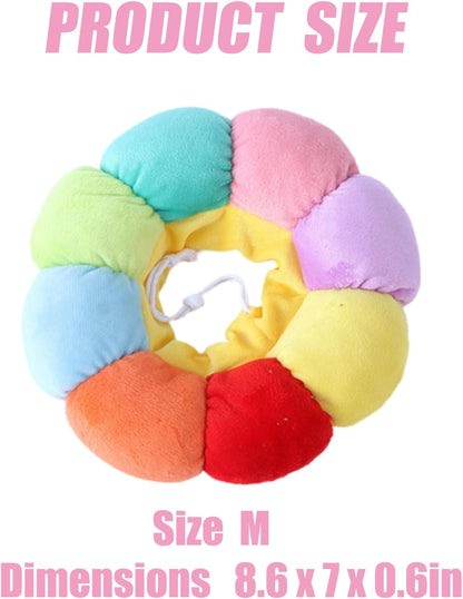 Soft Recovery Cone Collar for Cats & Small Dogs, Size M (Up to 10lbs)，Adjustable Post-Surgery Protective E-Collar, Comfortable & Cute for Wound Licking Prevention and Healing